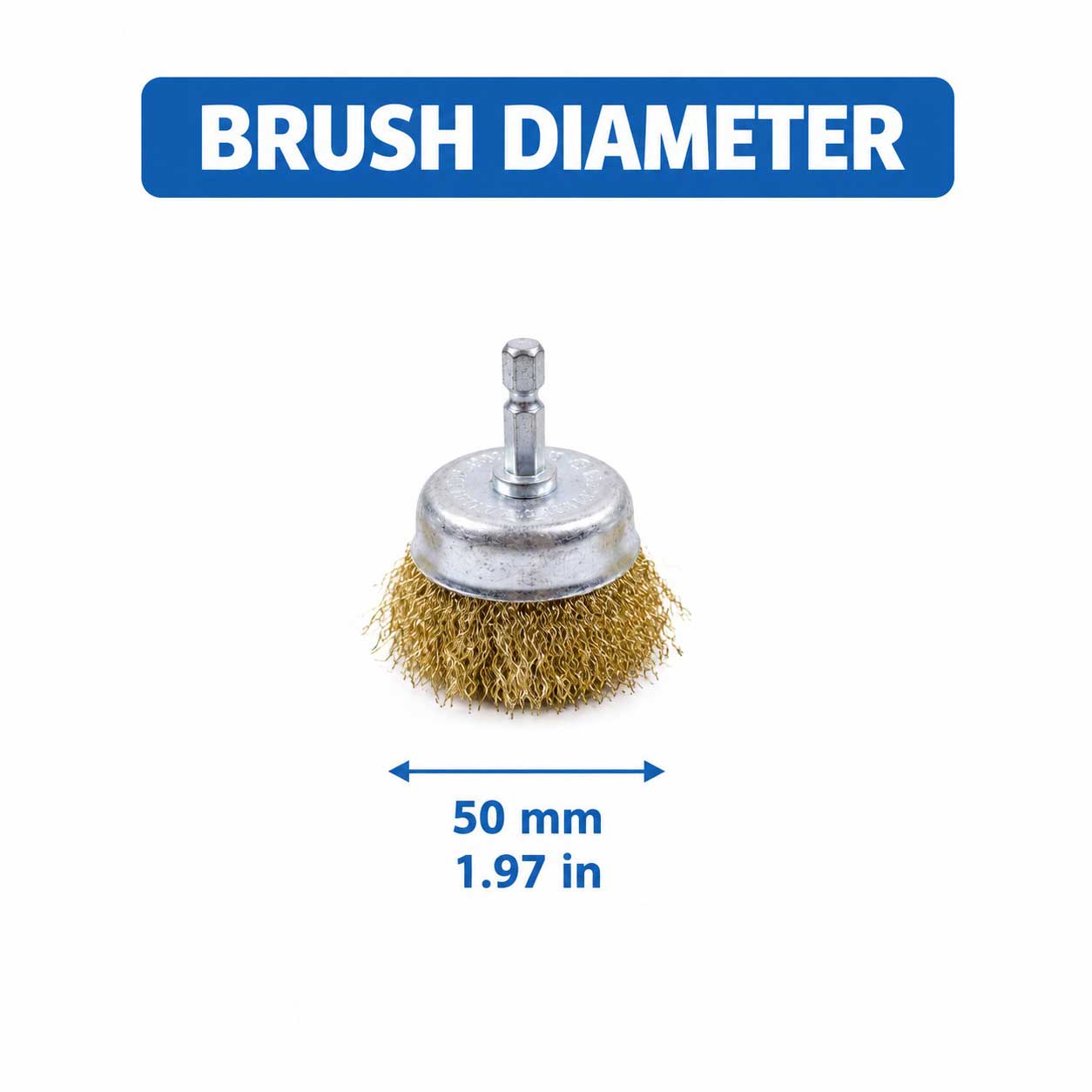 Paint Brush - 1Pcs 50mm Cup-shaped Copper Plated Wire