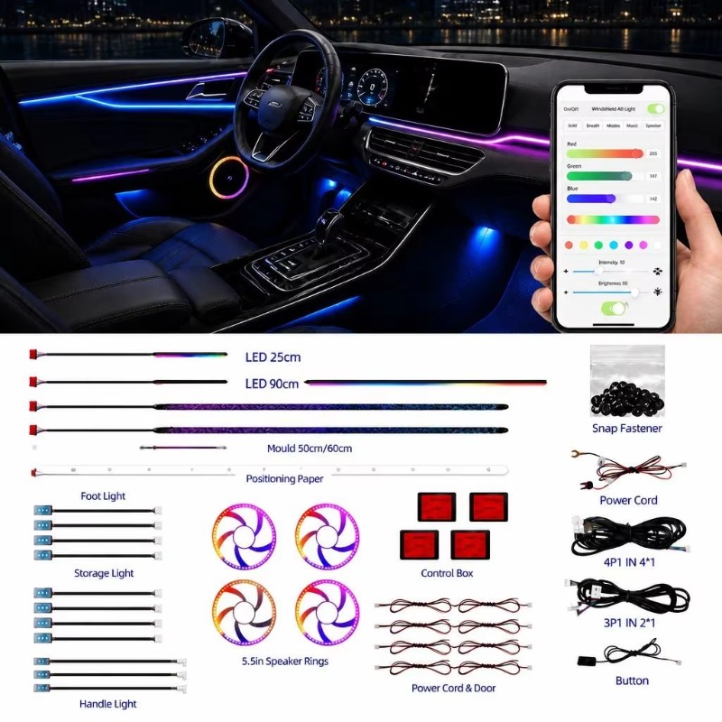 Car Ambient Lighting Kit 18 in - Door Handle recension och pris