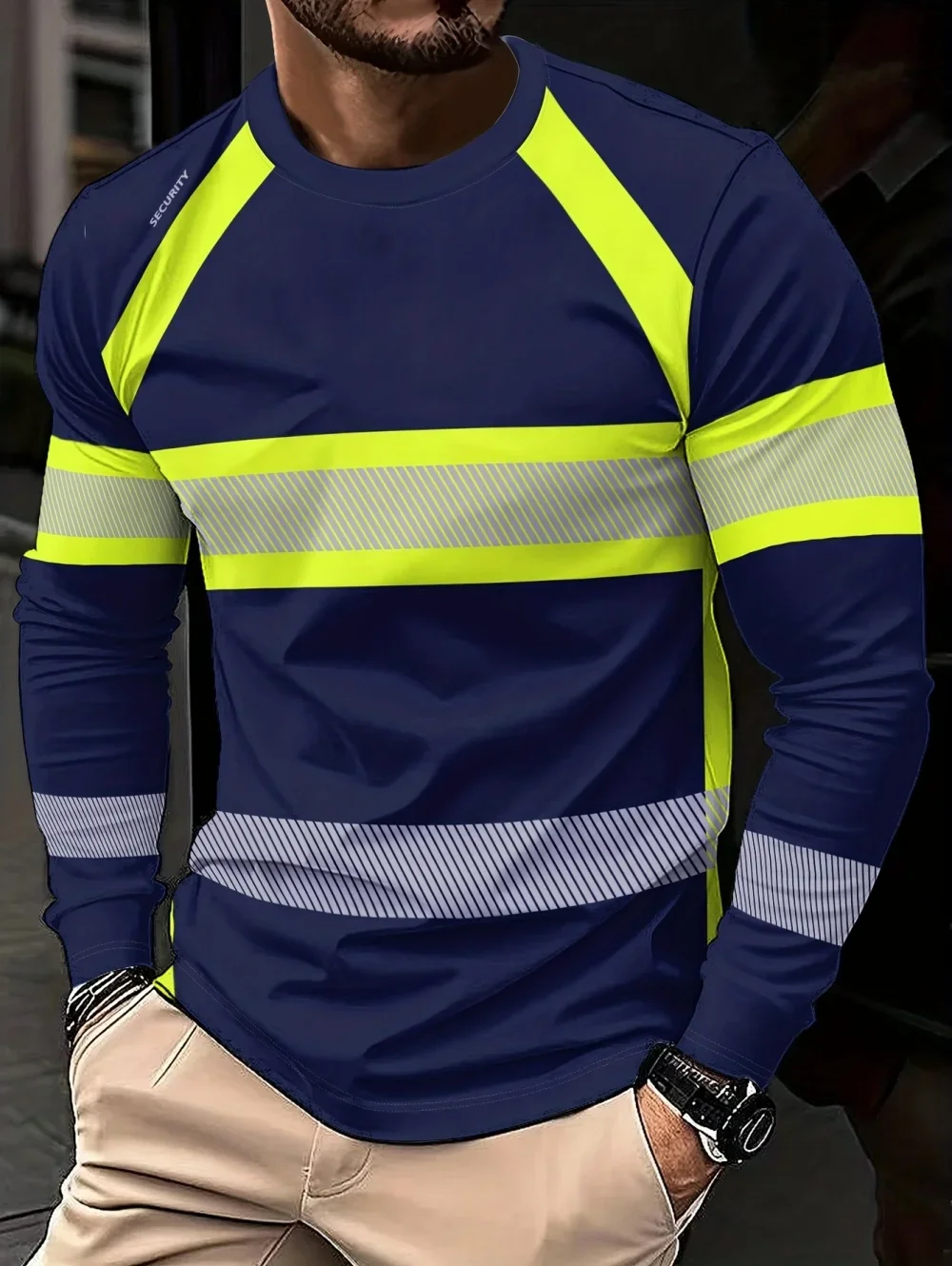 New Men's Striped Printed T-Sh - Wallpaper recension och pris