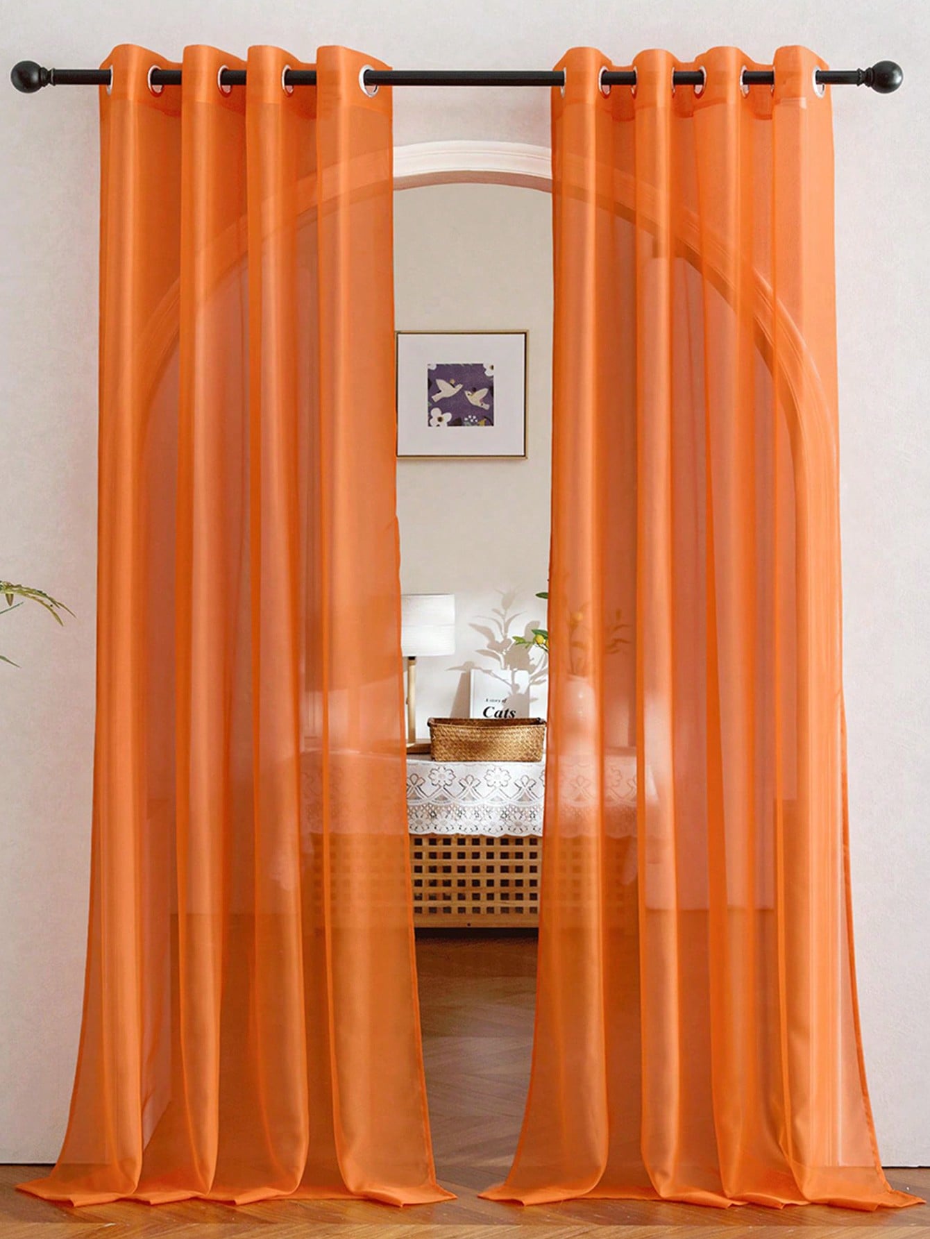 1pc Elegant Transparent Orange - Curtain Rods recension och pris