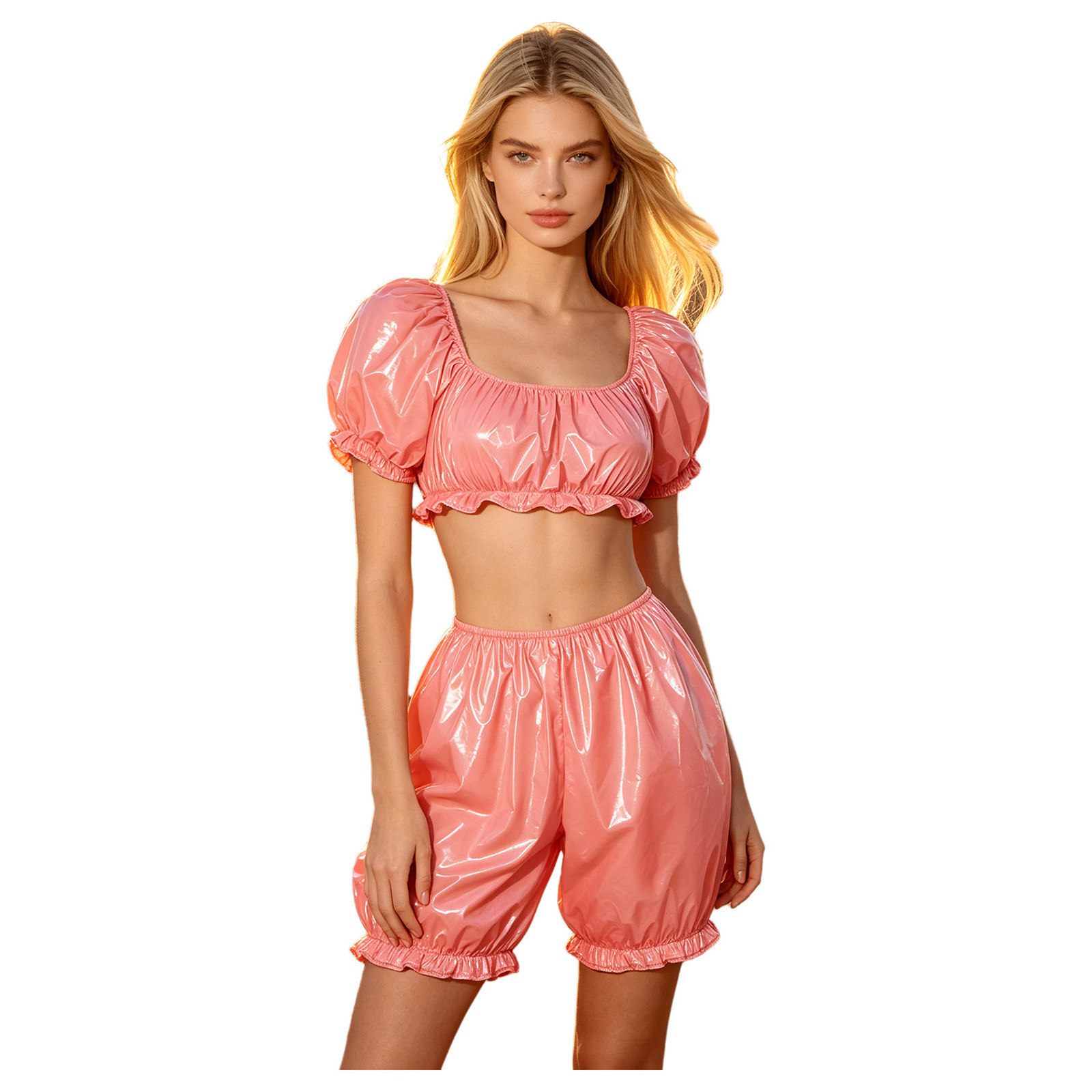 Womens Wet Look PU Leather Clu - Wallpaper recension och pris