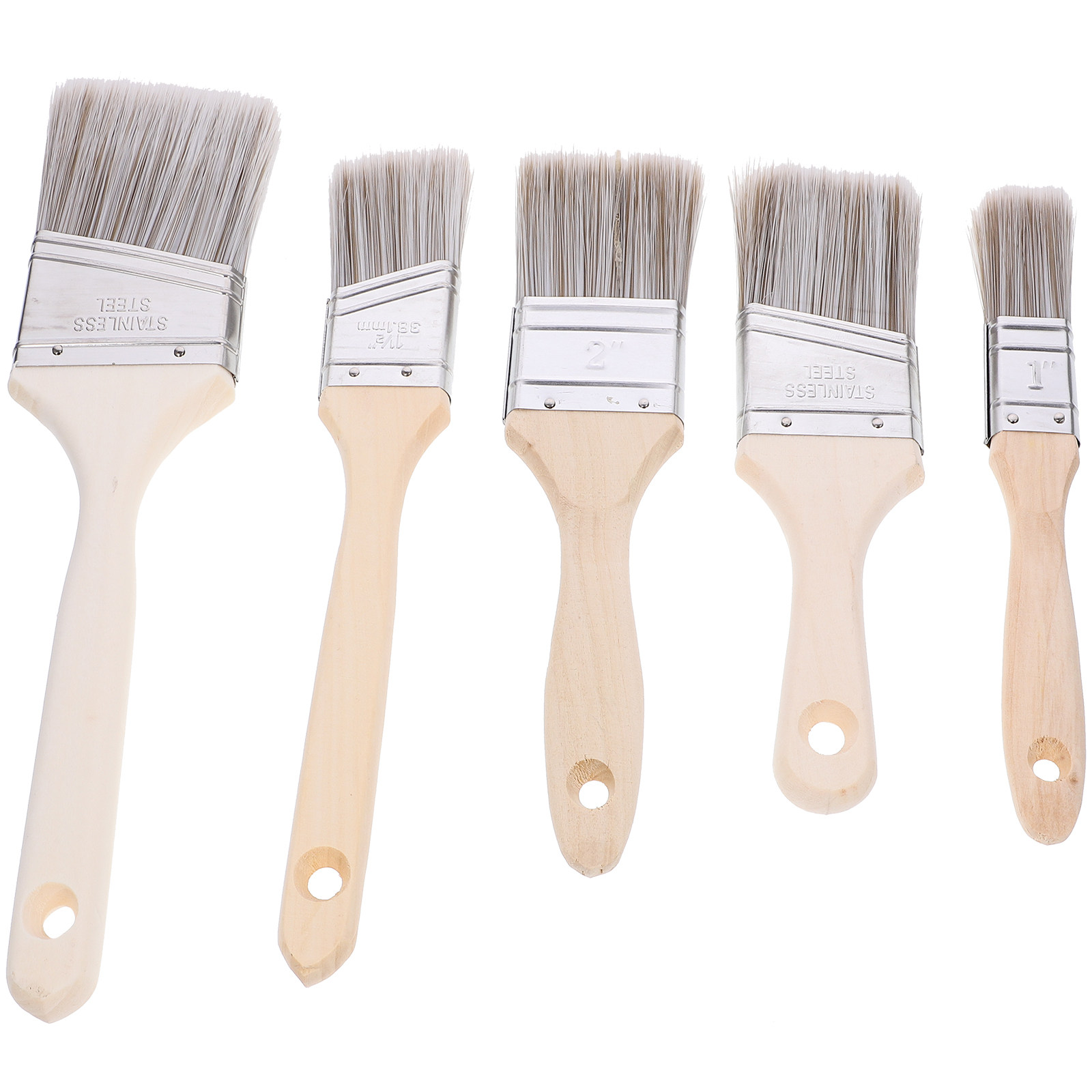 5Pcs Wooden Handle Paint Brush - Home Improvement Fence recension och pris